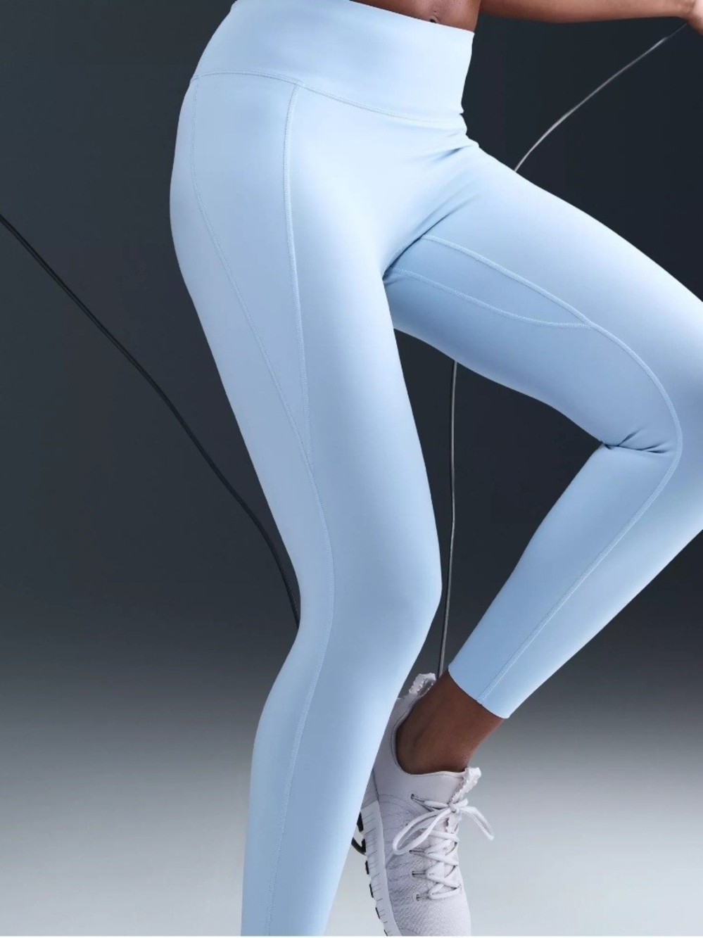 Nike Universa Med Support High- Waist 7/8 Leggings In Celestine Blue, NWT - Picture 5 of 11